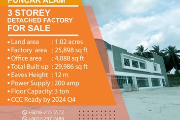 3 Storey Detached Factory @ Puncak Alam Ijok