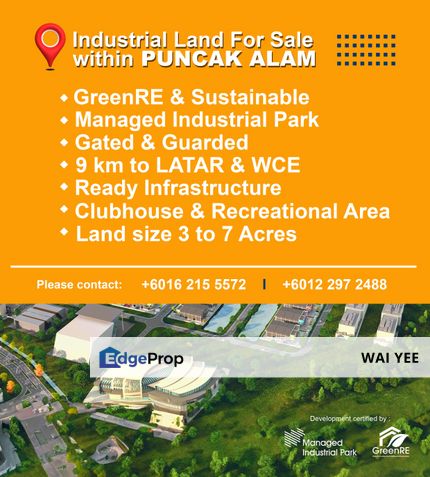 Puncak Alam, Kota Puteri @ Industrial Land For Sale, Selangor, Bandar Puncak Alam