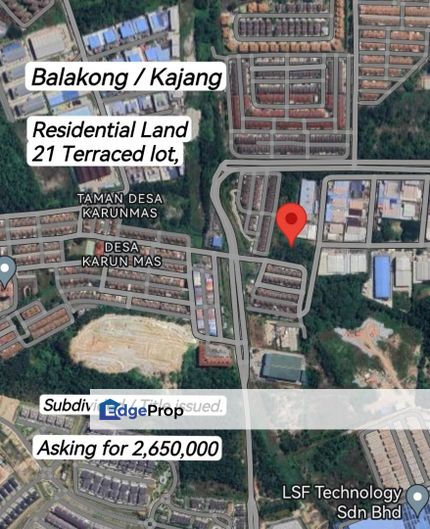 Balakong Kajang Residential for Sale, Selangor, Balakong