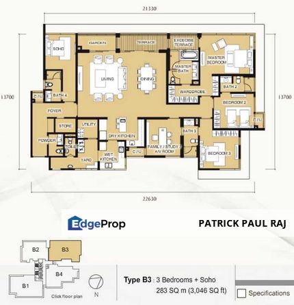 Unique SOHO unit for sale 3045 sqft, Kuala Lumpur, Pantai
