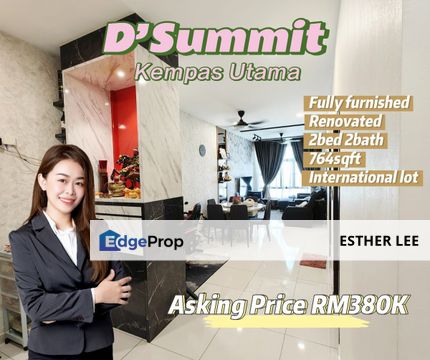 D'Summit, Kempas Utama, Fully Furnished, Renovated For Sale, Johor, Johor Bahru