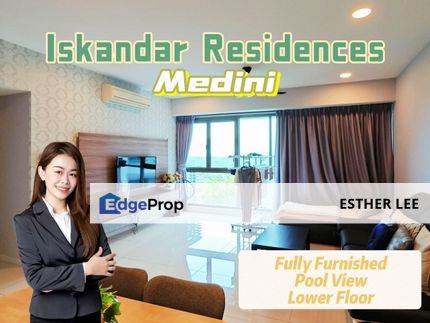 Iskandar residences, Medini, Lower Floor, Pool View, Fully Furnished For Sale, Johor, Nusajaya