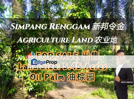 Simpang Renggam Oil Palm Land For Sale , Johor, Kluang