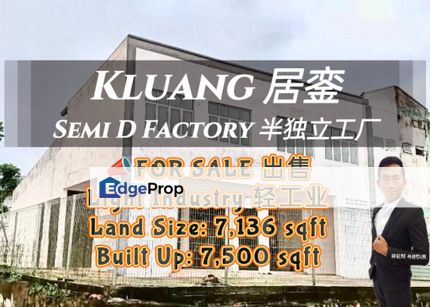 Kluang Semi Detached Factory For Sale , Johor, Kluang
