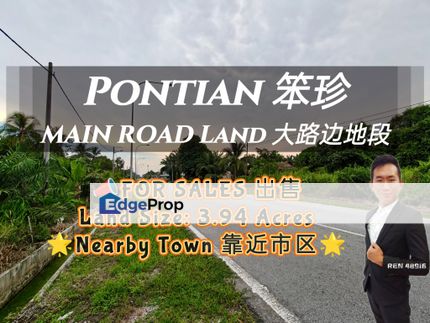 Pontian MAIN ROAD Land For Sale, Johor, Pontian