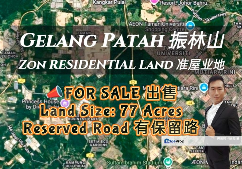 Gelang Patah Zon RESIDENTIAL Land For Sale , Johor, Skudai