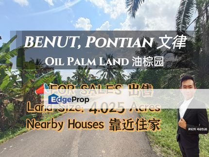 Benut Oil Palm Land For Sale, Johor, Pontian