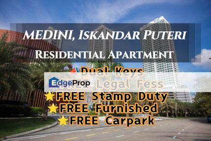 Medini Dual Keys Apartment For Sale , Johor, 