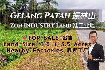 Gelang Patah Zon Industry Land For Sale 