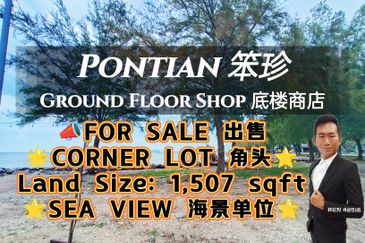 Pontian TENANTED CORNER Shop For Sale 