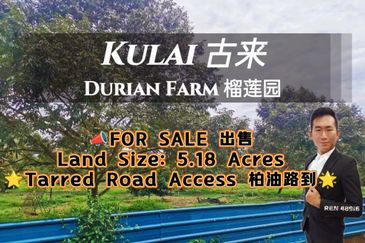 Kulai Durian Farm For Sale