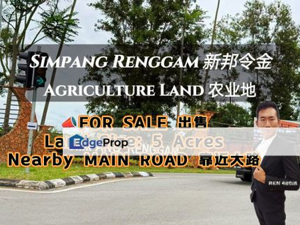 Simpang Renggam Agriculture Land For Sale , Johor, Kluang