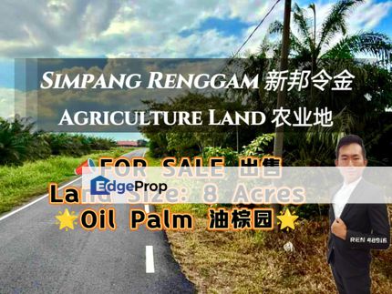 Simpang Renggam Agriculture Land For Sale , Johor, Kluang