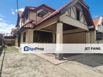 Pelangi Indah Jalan Pesona 1.5-Storey Terrace House End Lot with Extra 10 Feet Land for Sale - Unblocked View Gated & Guarded Freehold Title, Johor, Ulu Tiram