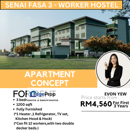 Senai Indusrial Park, Senai, Johor Worker Hostel For Rent, Johor, Senai