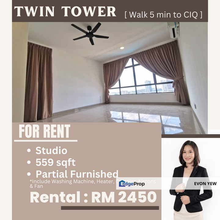 Twin Tower Residence, Johor Bahru Johor Bukit Charga Studio , Johor, Johor Bahru