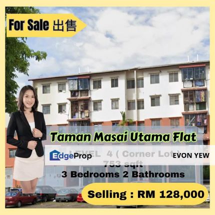 Taman Masai Utama, Masai, Johor Flat For Sale, Johor, Masai