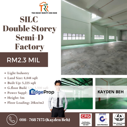 SILC Double Storey Semi-D Factory , Johor, Johor Bahru