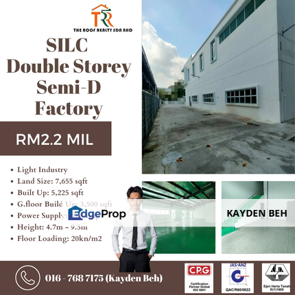 SILC Double Storey Semi-D Factory , Johor, Johor Bahru