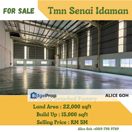 Senai Idaman 1.5 Storey Detached Factory, Johor, Senai