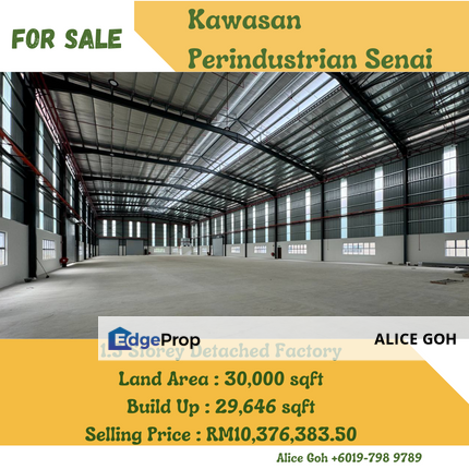 Kawasan Perindustrian Senai 1.5 Storey Detached Factory, Johor, Senai