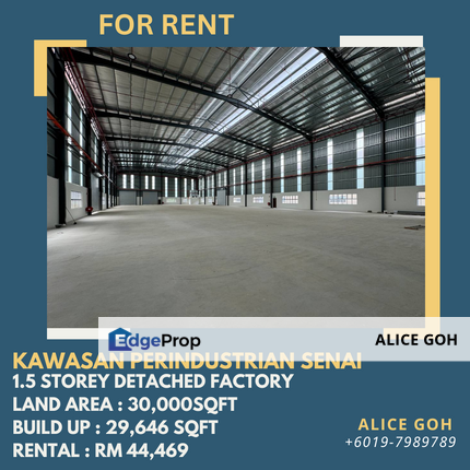 Kawasan Perindustrian Senai 1.5 Storey Detached Factory, Johor, Senai