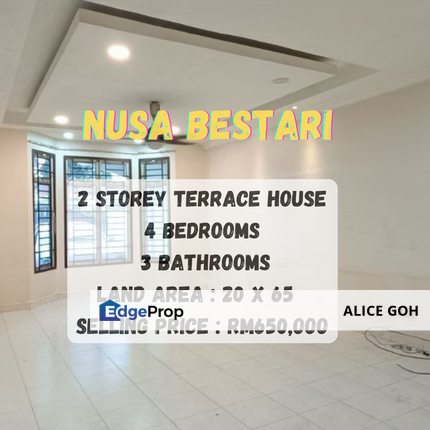 Nusa Bestari Double Storey Terrace House, Johor, Skudai