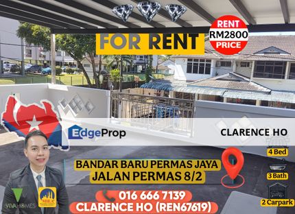 Jalan Permas 8/2, Double Storey Terrace Partially Furnish, Johor, Permas Jaya/Senibong