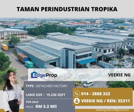 Taman Perindustrian Tropika@Detached Factory, Johor, Ulu Tiram