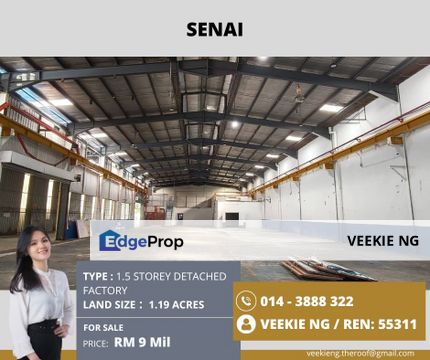 Senai@1.5 Storey Detached Factory, Johor, Kulai