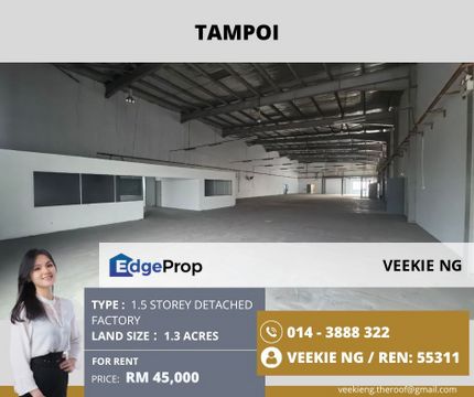 Tampoi 1.5@Storey Detached Factory, Johor, Tampoi