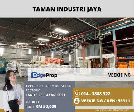 Taman Industry Jaya@1.5 Storey Light Industry Detached Factory, Johor, Skudai