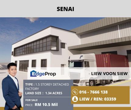 Senai@1.5 Storey Detached Factory, Johor, Kulai