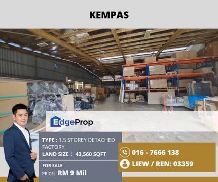 Kempas@1.5 Storey Detached Factory , Johor, Skudai