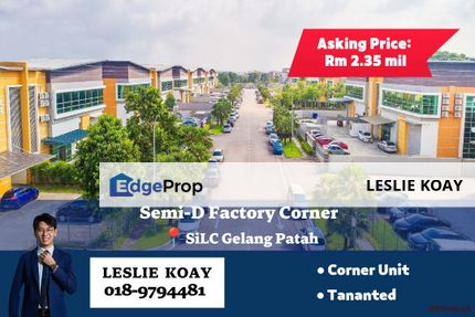 SiLC Semi Detached Corner Factory For Sale!! Gelang Patah SiLC Senai Seelong Kulai Tebrau Desa Cemerlang Tampoi Kempas Seri Yacoob, Johor, Johor Bahru