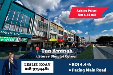 Tun Aminah 3 Storey Corner Shoplot For Sale!! Tun Aminah Sutera Tanjung Eco Botanic Mount Austin Jaya Putra Setia Indah Wong Ah Fook Jalan Serempang 
