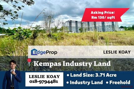 Kempas Industry Land For Sale!! Kempas Tampoi Gelang Patah Mount Austin Dato Onn Desa Cemerlang Tebrau Kota Tinggi Ulu Tiram, Johor, Johor Bahru