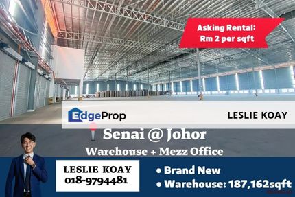 Senai Single Storey Warehouse For Rent!! Senai Seelong Kulai Mount Austin Gelang Patah Pasir Gudang Tanjung Pelepas Desa Cemerlang Kota Tinggi SILC, Johor, Senai