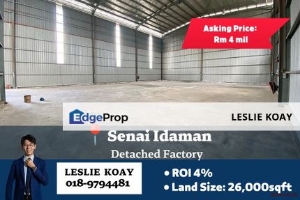 Senai Detached Factory For Sale!! Senai Seelong Kulai Pasir Gudang Tanjung Pelepas SILC Gelang Patah Tampoi Kempas Desa Cemerlang Tebrau Ulu Tiram, Johor, Senai