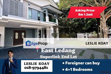 East Ledang Superlink End Lot For SALE!! East Ledang Eco Botanic Horizon Hills Sunway Iskandar Puteri Bukit Indah, Johor, East Ledang