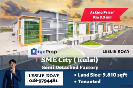 SME City Semi Detached Fro Sale! Kulai Senai Seelong SILC Gelang Patah Tampoi Kempas Desa Cemerlang Nusa Cemerlang Tebrau Mount Austin Kota Tinggi, Johor, Kulai