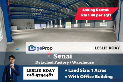 Senai Detached Factory / Warehouse For RENT! Seelong Gelang Patah Kulai Kempas Tampoi Tebrau Desa Cemerlang Nusa Cemerlang Alam Jaya SILC Plentong , Johor, Senai