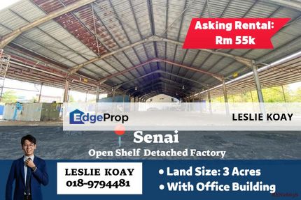 Senai Detached Factory For Rent! Seelong Gelang Patah Kulai Kempas Tampoi Tebrau Desa Cemerlang Nusa Cemerlang Alam Jaya SILC Plentong IParc PTP , Johor, Senai