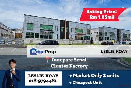 Senai Cluster Factory For Sale! Seelong Gelang Patah Kulai Kempas Tampoi Tebrau Desa Cemerlang Nusa Cemerlang Alam Jaya SILC Plentong IParc PTP , Johor, Senai