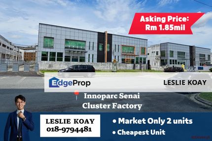 Senai Cluster Factory For Sale! Seelong Gelang Patah Kulai Kempas Tampoi Tebrau Desa Cemerlang Nusa Cemerlang Alam Jaya SILC Plentong IParc PTP , Johor, Senai