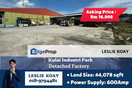 Kulai Detached Factory For Rent!Saleng Senai Gelang Patah Desa Cemerlang Tebrau Ulu Tiram Sungai Tiram Gelang Patah SILC Austin, Johor, Kulai