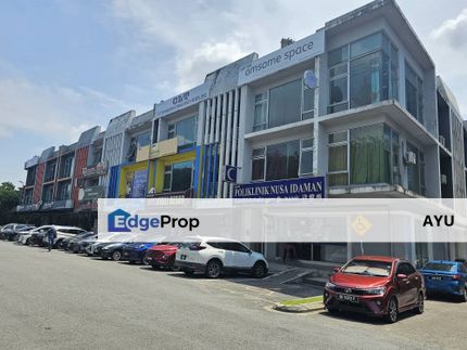 Taman Nusa Idaman Three Storey Shop Lot Facing Main Road Unblock View, Johor, 