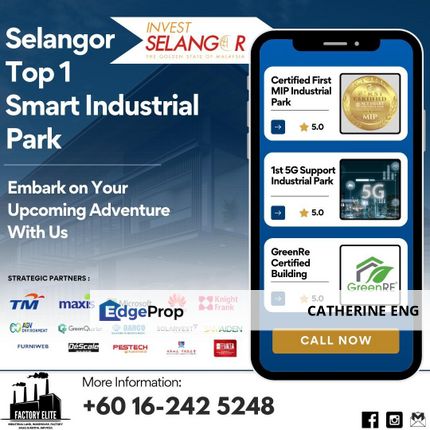 0% Downpayment Semi D Factory Land Size 13,000ft BU 7300sf Smart Industrial Nearby KLIA Easy Access  , Selangor, Sepang