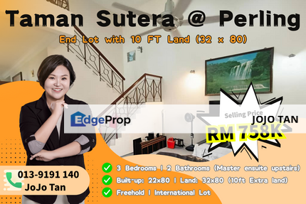 Super big 1.5 Storey Terrace 32x80, Johor, Johor Bahru