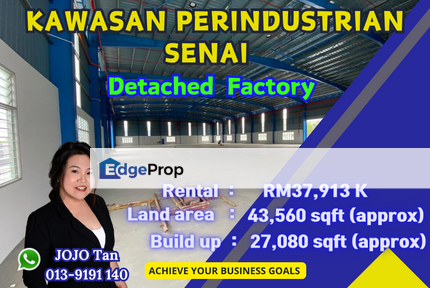 Taman Perindustrian Senai,Senai,Johor Detached Factory  for Rent, Johor, Senai